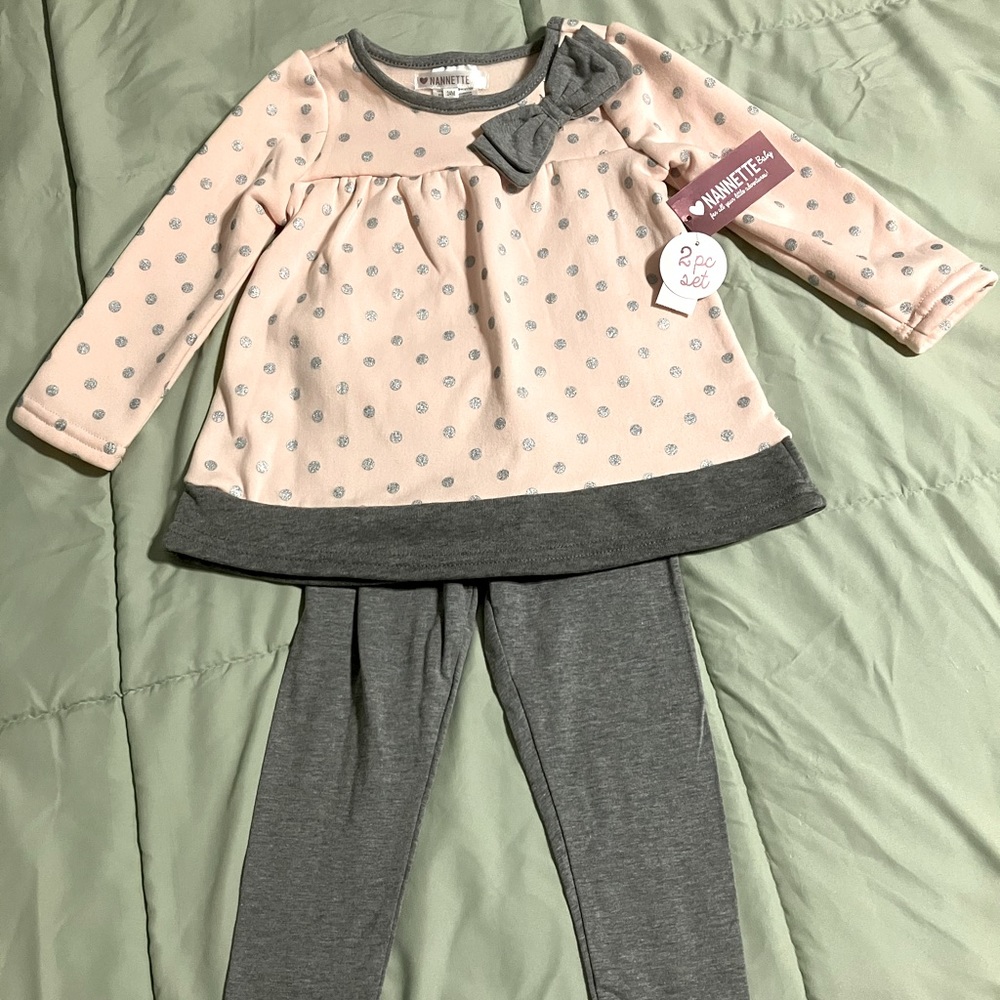 Pink and grey 24mo winter outfit